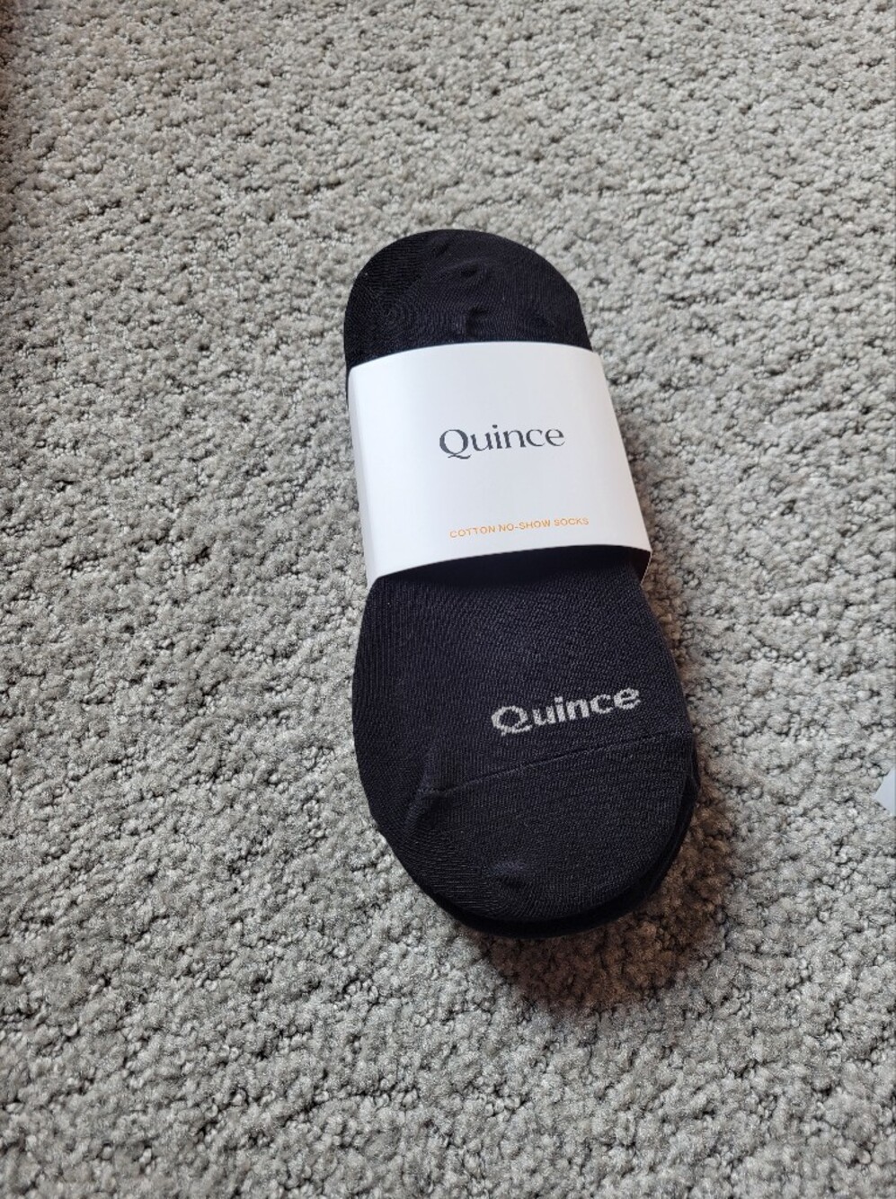Quince Organic Cotton No-Show Socks Women's Medium NWT Black 4-Pack